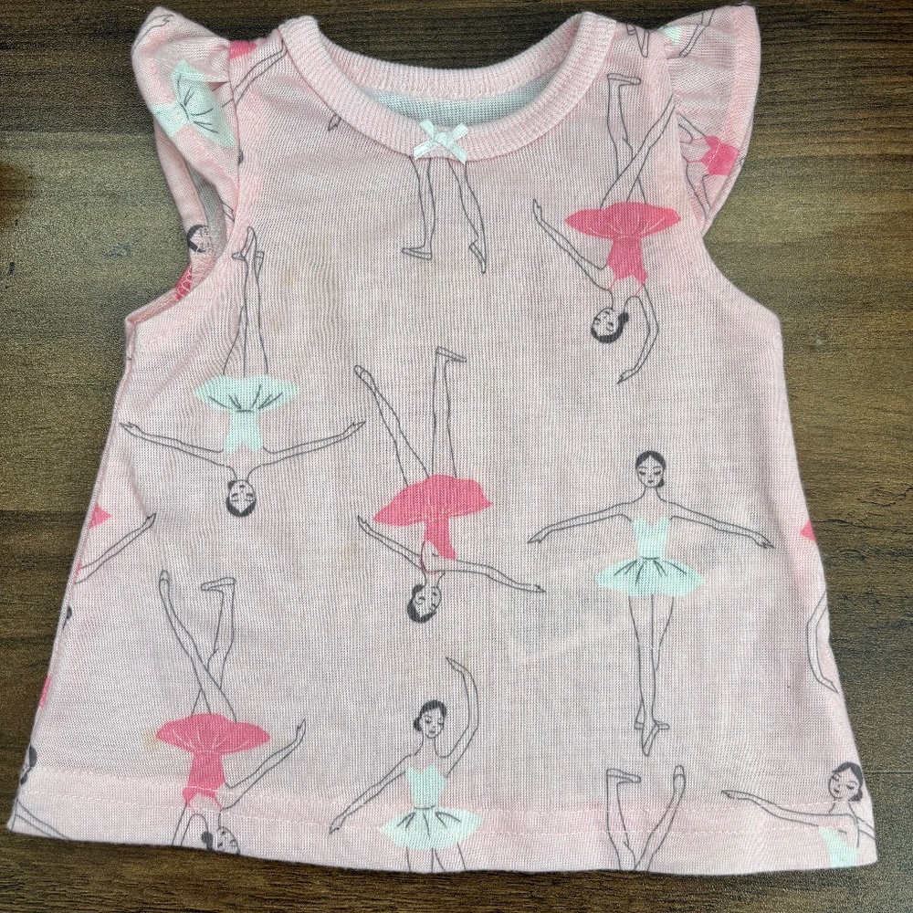 Carter's Girls Ballerina Ballet Pink 18" DOLL GOWN Nightgown Dress Doll Clothes